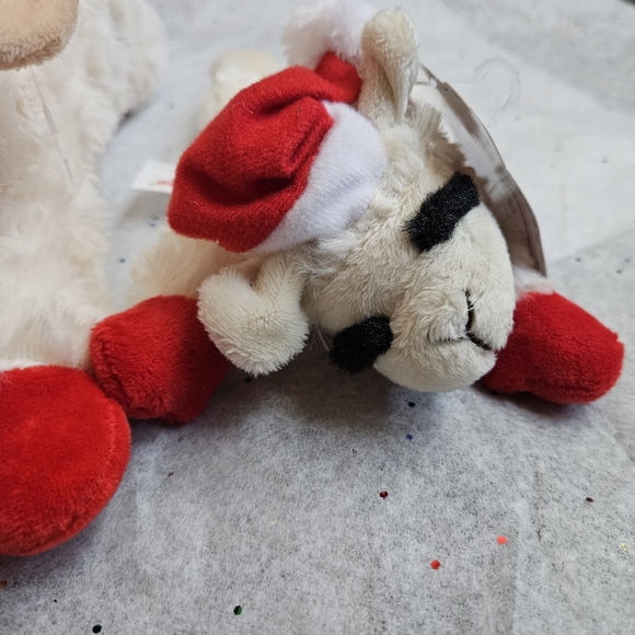 Lamp Chop Christmas Santa Hat  Dog Toy LOT OF 2 PLUSH TOYS SQUEAKY NWT NEW - Picture 7 of 16